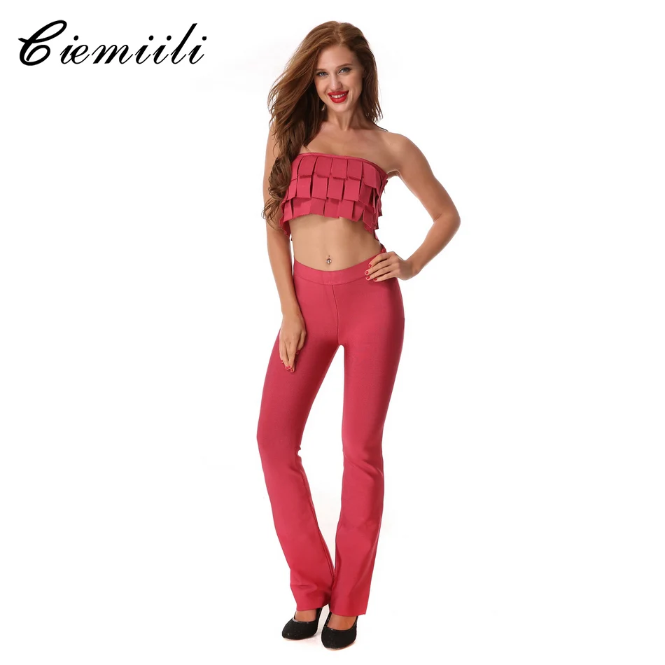 Женские облегающие комбинезоны без бретелек комплект из двух предметов с