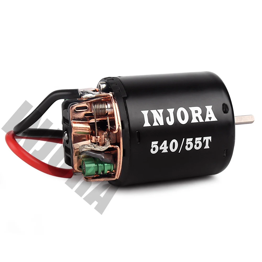 55T Motor INJORA RC автомобиль 35/45/55T коллекторный мотор Водонепроницаемый ESC Скорость контроллер для 1:10 RC автомобиль гусеничный SCX10 90046 Traxxas TRX4 D90 - Цвет: 55T Motor