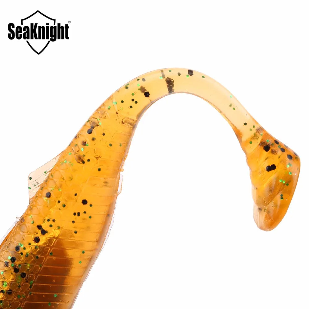 SeaKnight Мягкая приманка для рыбной ловли SL004 с Т-образным хвостом 12 шт./лот 100
