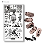 Пластины для стемпинга, египетская Пирамида Фараона, тема для нейл-арта, шаблон для ногтей, крокодил, Лев, трафарет для маникюра, инструмент сделай сам C16