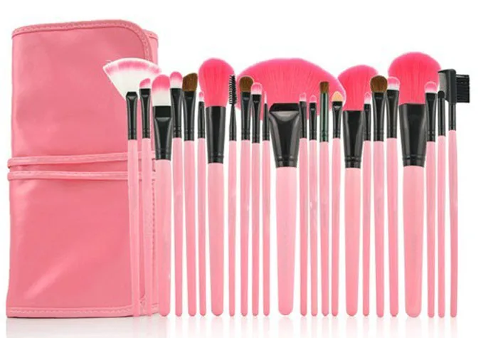 OutTop Pro 24Pcs Pouch Bag Case Superior Soft Cosmetic Makeup Brush Set Kit 6A16 Drop Shipping | Красота и здоровье