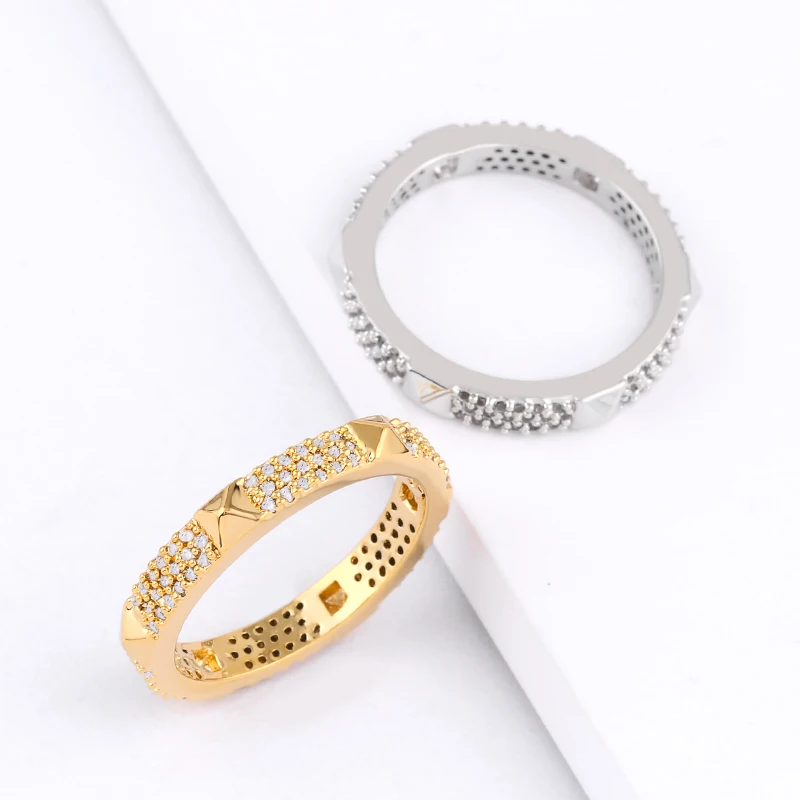 Кольца для пар OCESRIO кольца из фианита Серебряного и золотого цвета мужчин женщин
