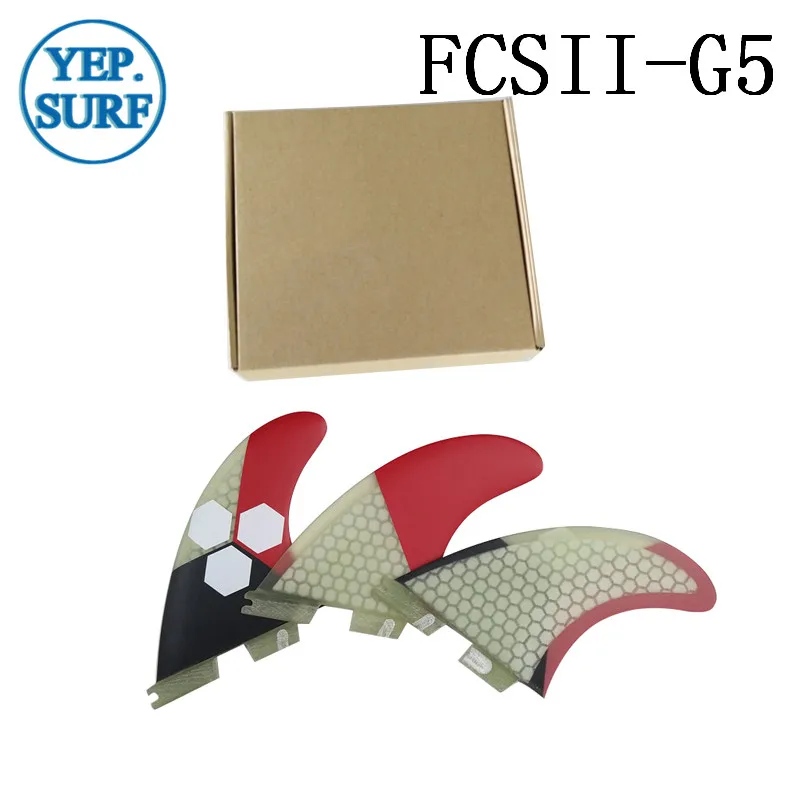 

Surf Fins FCS2 G5 Fin Honeycomb Surfboard Fin Red,White.Black with logo surfing fin Quilhas thruster surf accessories