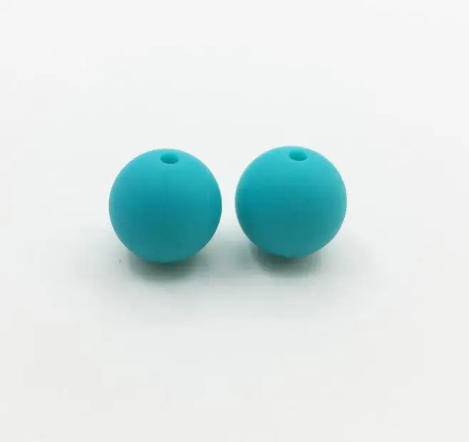 Новые DIY модные оптом Свободные Круглые бусины 12 мм Детские Жевательные бусы ожерелье Силиконовые бусы для прорезывания зубов для ребенка мамочки 30 цветов - Цвет: lake blue
