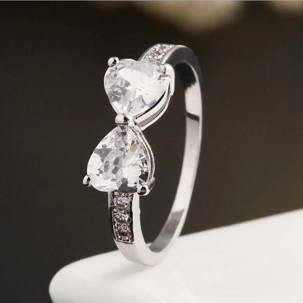 Обручальное кольцо с фианитами в форме сердца|jewelry rings|engagement rings for womenengagement ring |