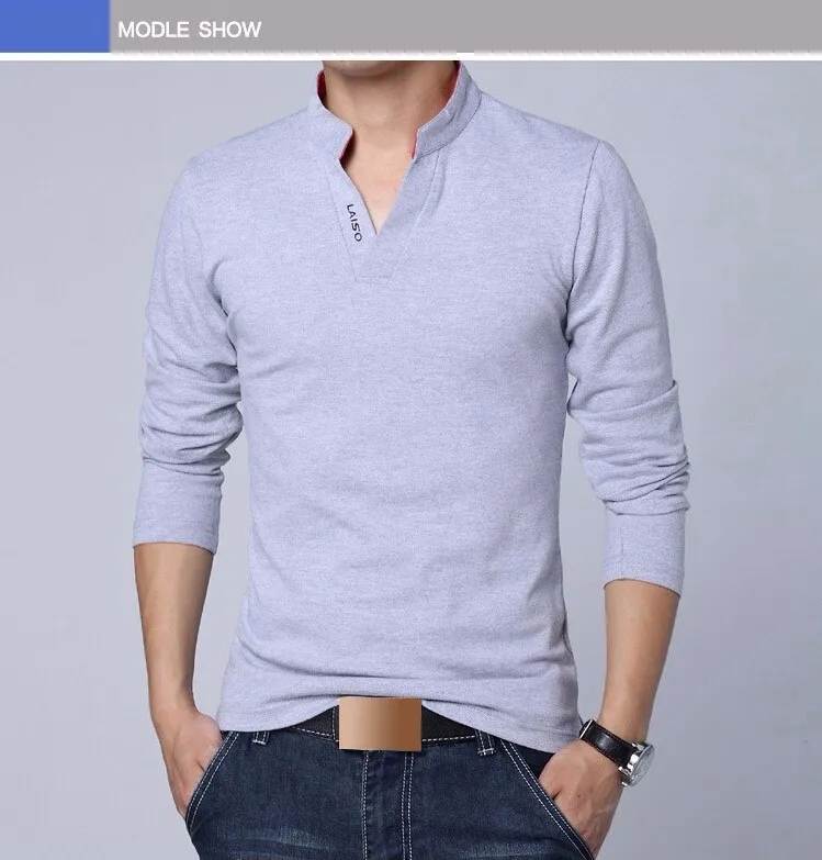 Мужские футболки с длинными рукавами, одноцветная футболка, рубашка Camisa, мужская повседневная Модная хлопковая футболка, топы брендовая одежда