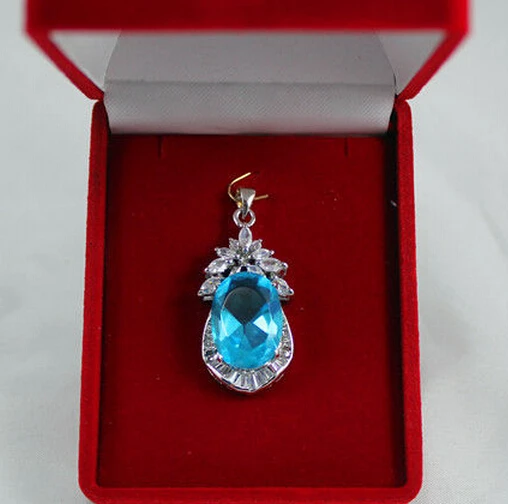DYY 1103+++6 color! noblest green oval zircon 18KGP pendant | Украшения и аксессуары