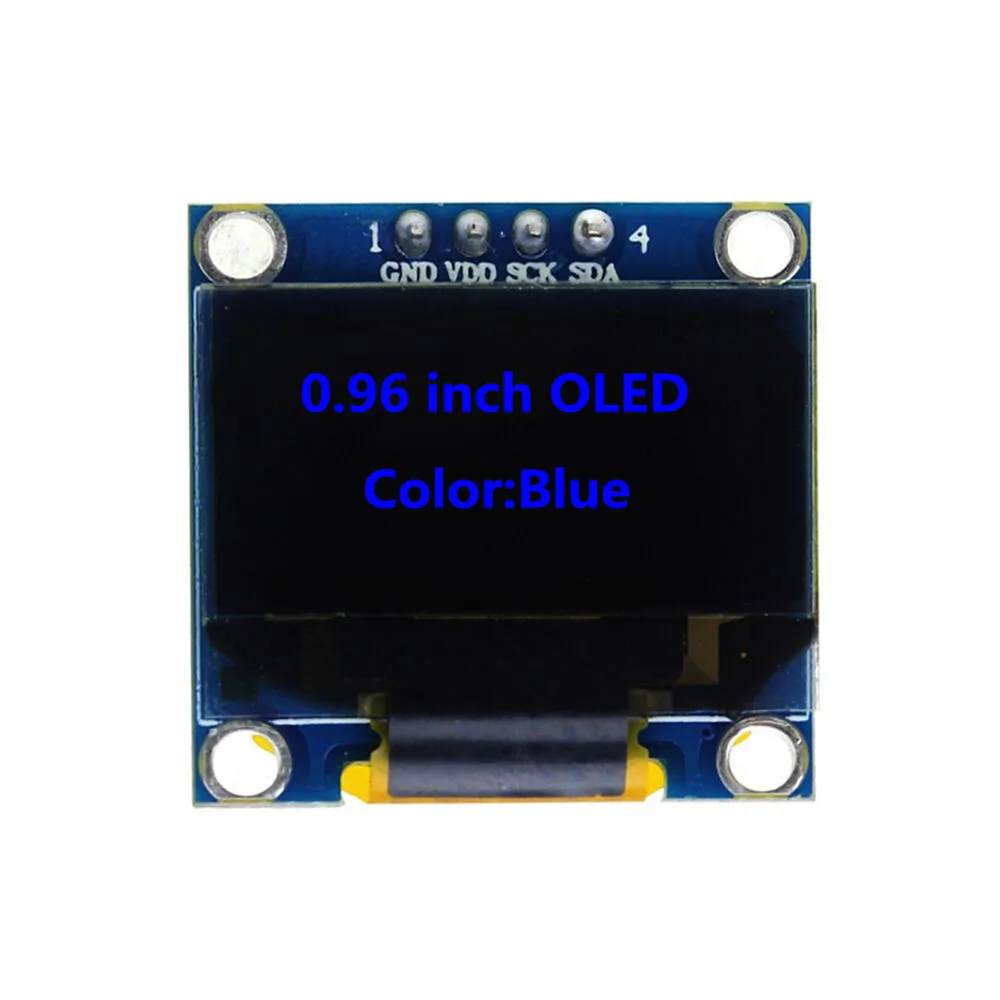 0,91 дюймов 128x32 IIC IEC белый/синий OLED ЖК-дисплей DIY модуль SSD1306 Драйвер IC DC 3,3 V 5V для arduino - Цвет: 0.96 4Pin Blue