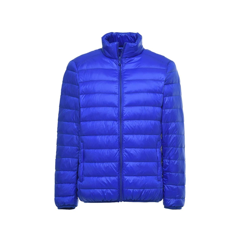 Осенне зимняя легкая тонкая 90% белая куртка на утином пуху мужская повседневная Ультралегкая с