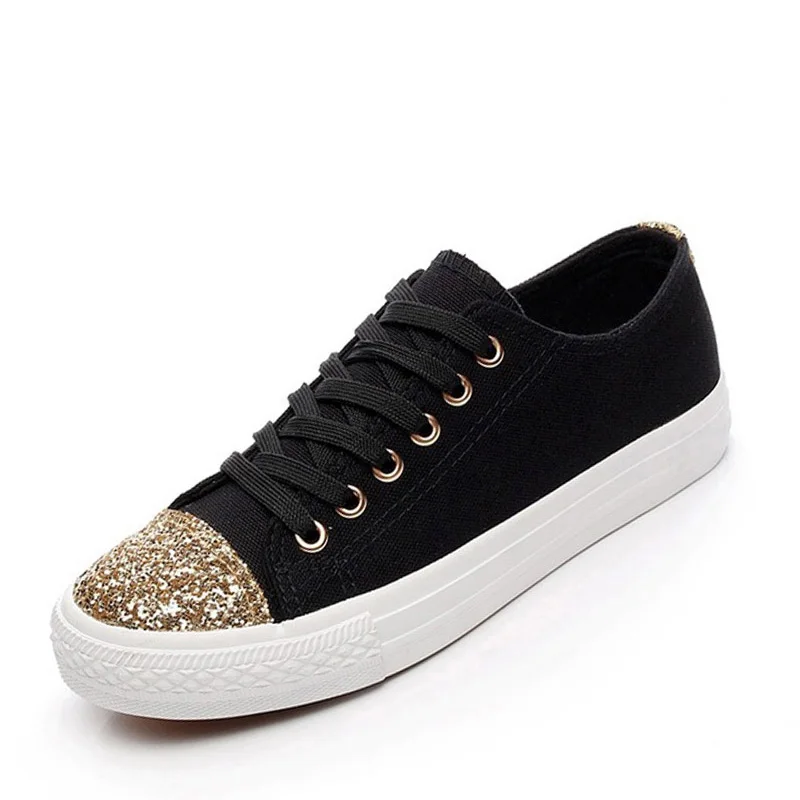 

Retail Women Casual Vulcanize ShoeS Hot Sale 2017 Spring Female Fashion Lace-up Canvas Comfortable Flat Walking Footwear799