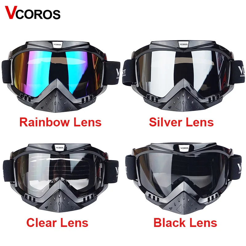 

Защитные очки Vcoros для мотокросса, мотоциклетные очки с открытым лицом, очки для мотокросса, скутера, круизера, снежные очки