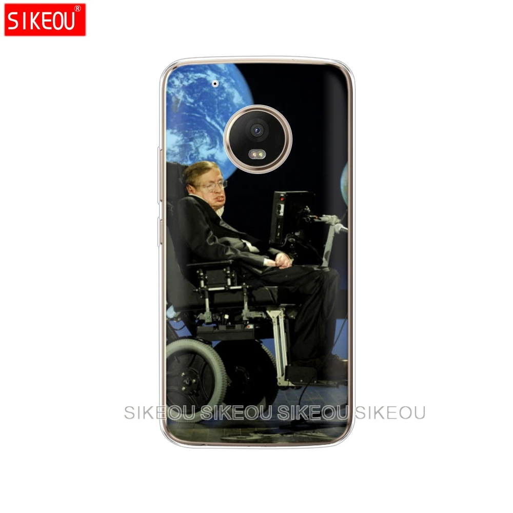Силиконовый чехол для телефона Motorola Moto G6 G5 G5S Z2 Z3 PLAY PLUS X4 E4 E5 C Stephen William Hawking|Бамперы|