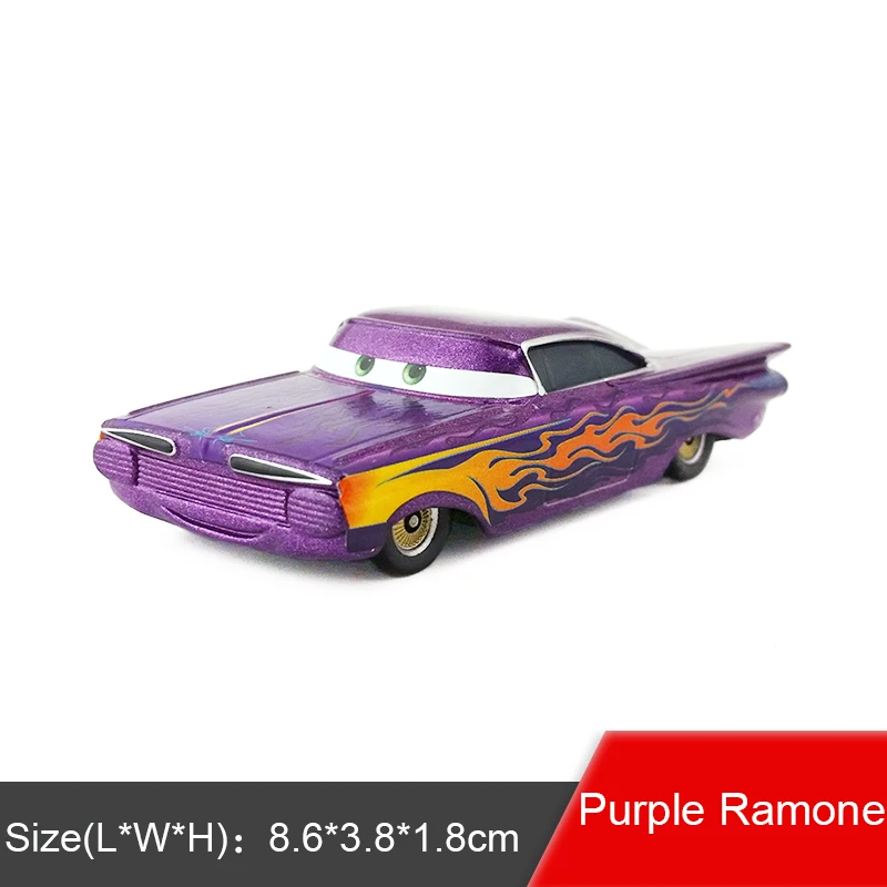 Purple Ramone Disney Pixar тачки 3 Молния Маккуин Джексон шторм 1:55 литой металлический автомобиль детская развивающая игрушка подарок на день рождения Рождество для мальчика - Цвет: Purple Ramone