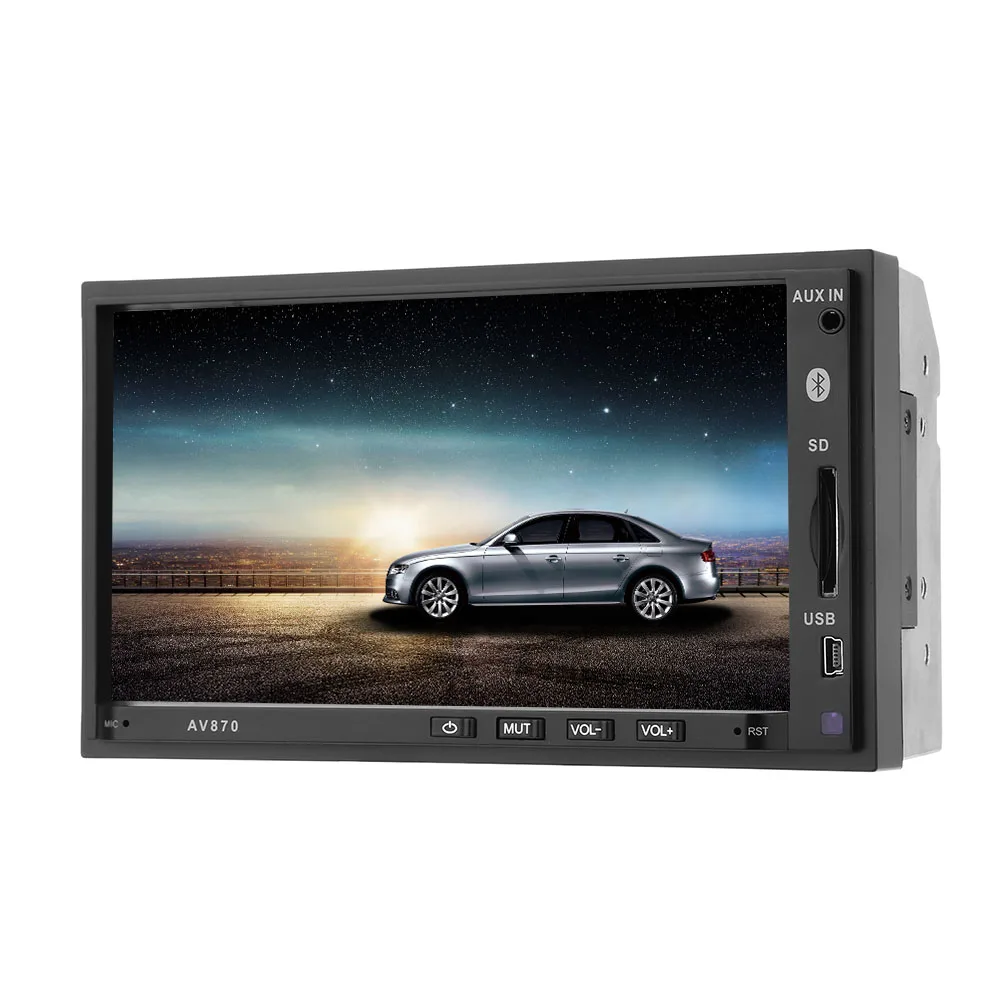 AV870B 2 Din автомобильное радио Bluetooth RDS 7 дюймов HD 1080P TFT сенсорный экран автомобильный