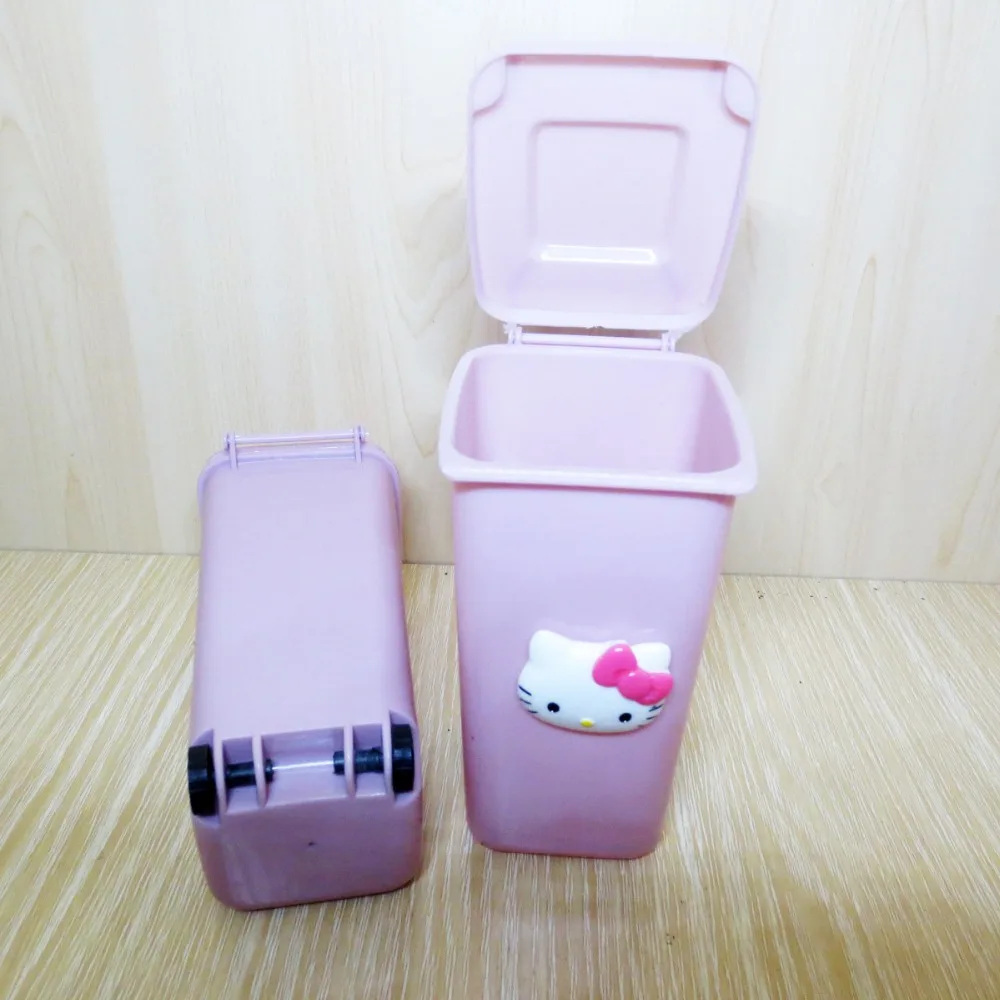 Новый мультяшный Hello Kitty кот большая емкость мусорный бак стиль ручка держатель
