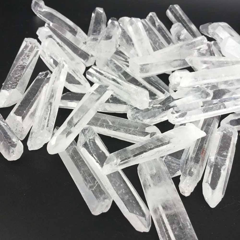 

Natuaral Rough Raw Clear Quartz Crystal Reiki Healing Wand Point