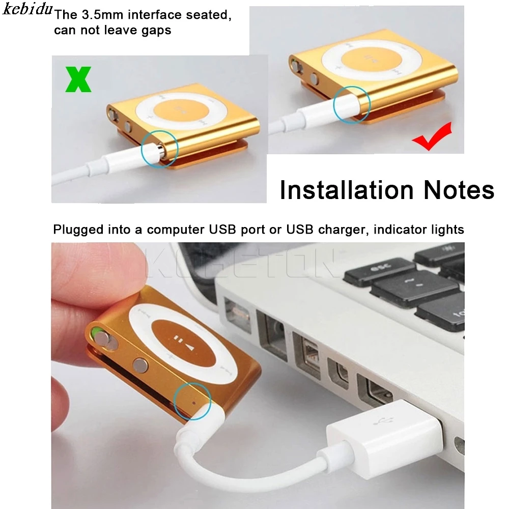 Зарядный кабель kebidu для передачи данных USB 3 5 мм с разъемом синхронизации звука 2 0