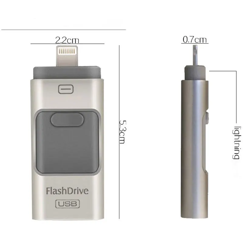 Флэш-накопитель USB OTG 16 ГБ 32 64 флешки для iPhone 6 плюс 5 5S Ipad ручка привода HD Memory Stick