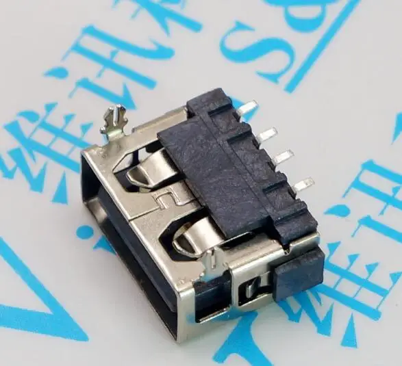 100 шт. гнездовой разъем USB Type A для монтажа печатной платы 4 контактный SMT длина: 10 0