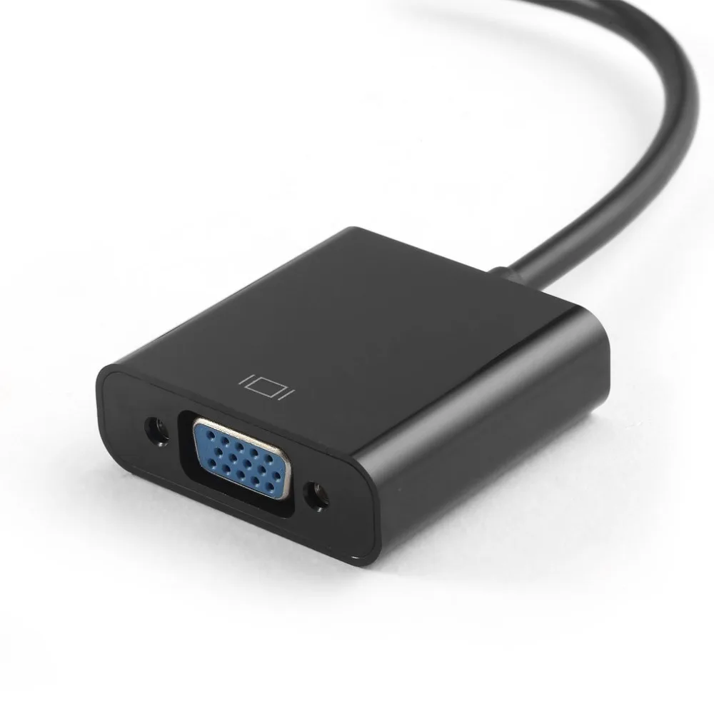 HDMI-совместимый с VGA RGB Женский видео конвертер адаптер 1080P для ПК черный