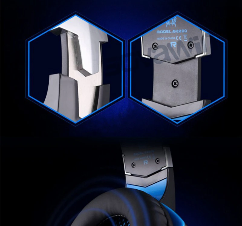 KOTION EACH G2200 USB 7,1, объемный звук, вибрация, игровые наушники, компьютерная гарнитура, наушники, повязка на голову с микрофоном, светодиодный