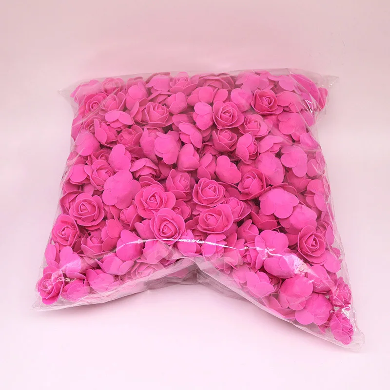 Rose red 500 шт. искусственный цветок для Свадьбы вечерние украшения розовый медведь Юбилей Рождество DIY День Святого Валентина подарок на день рождения Розовый венок - Цвет: Rose red