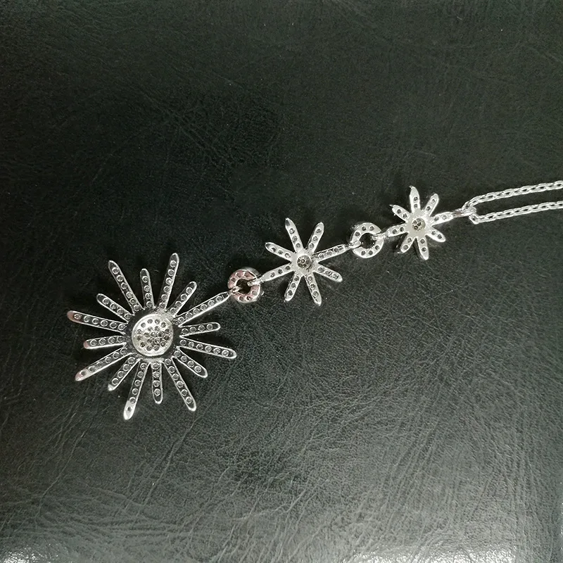 Queen Lotus 2017 модный кубический циркон цветок Роскошный Серебряный Цвет Сияющий