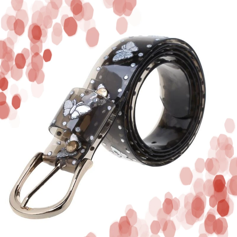 Новинка роскошный модный женский ремень с принтом в виде лазерной бабочки