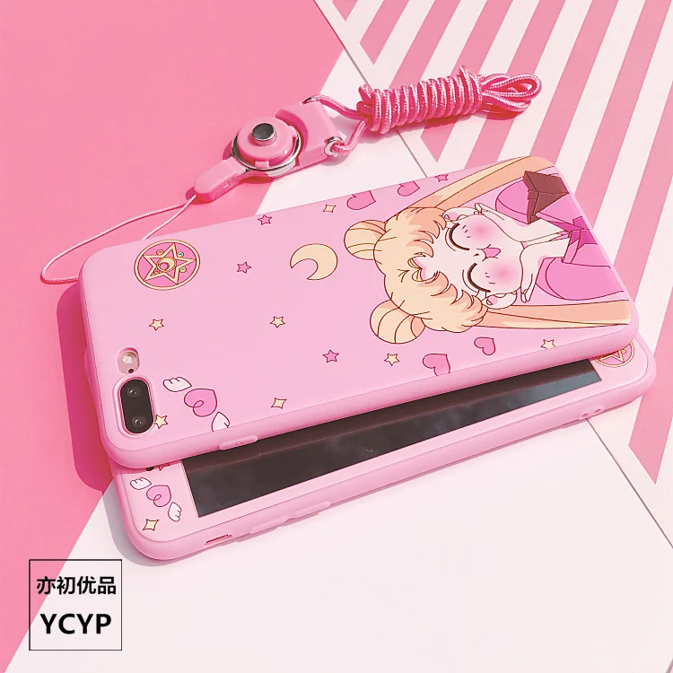 Чехол Sakura для iphone X Cardcaptor+ Защитная пленка для экрана из закаленного стекла для iphone 6 6s Plus 7 7plus 8 8plus Сейлор Мун