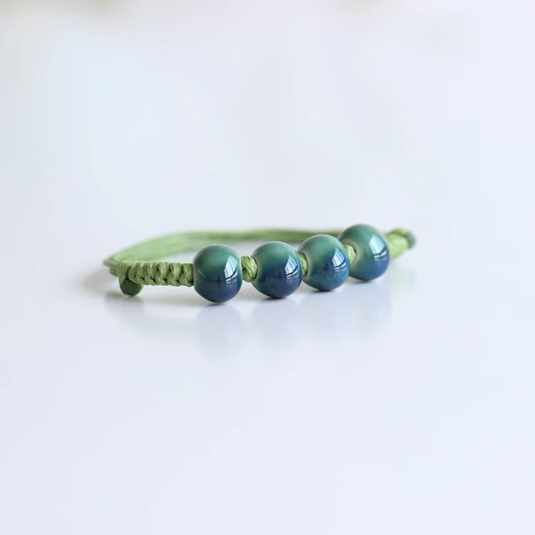 Новые традиционные плетеные вручную керамические браслеты Boondoggle с бусинами в