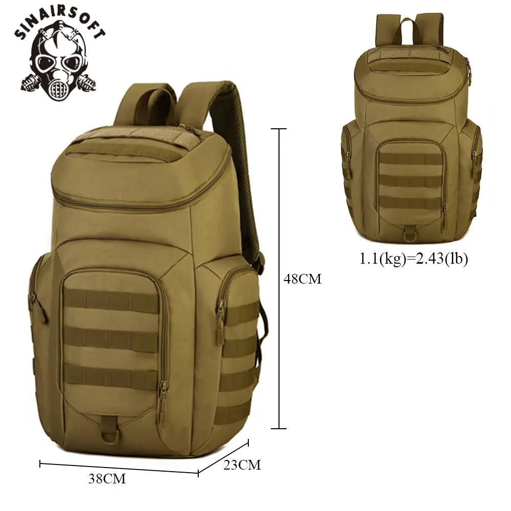 Водонепроницаемый нейлоновый мужской рюкзак SINAIRSOFT тактический Камуфляжный