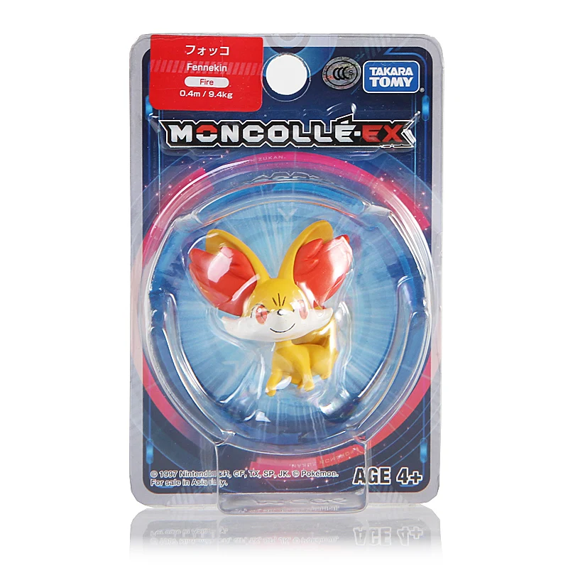 Мини игрушка Takara Tomy Pokemon monglue EX Sun Moon 4 см коллекция фигурок Fennekin Новинка
