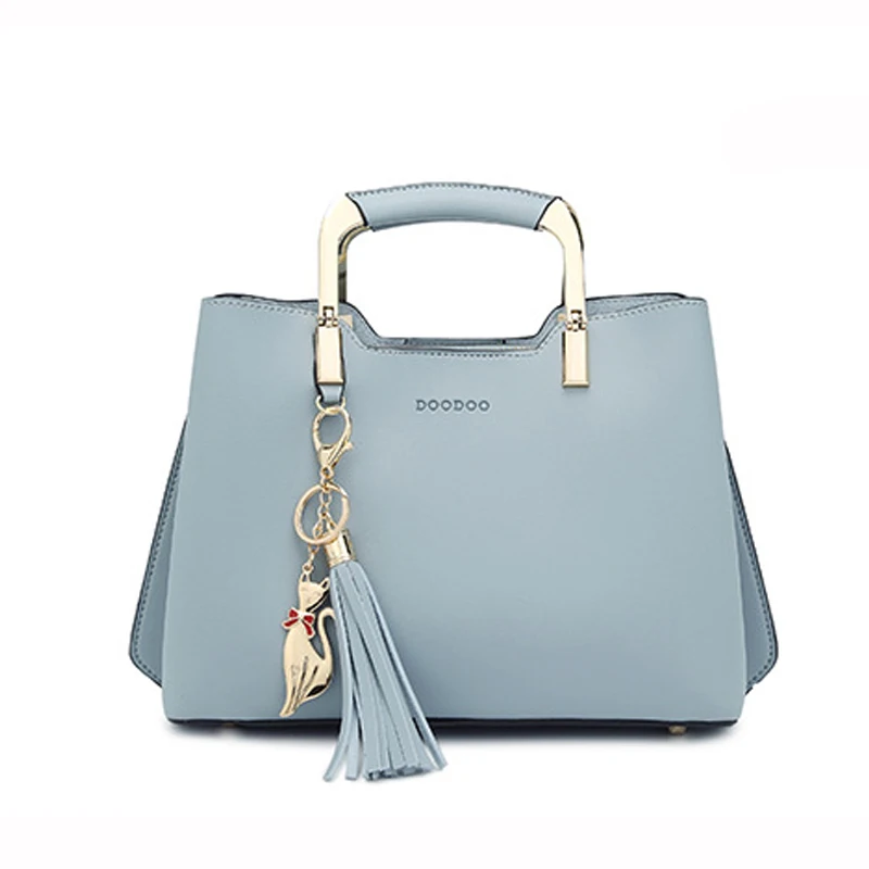 

Ruique Women Fashion Handbag High Quality PU Leather Office Lady Shoulder Bags Girls Delicate Tassel Pendant Crossbody Bag