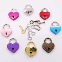 heart shape mini lock with key lovely wedding game props little gift for the guest beautiful wish lock diy crafts supplies