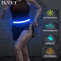 night running waterproof warning light rechargeable led reflective belt three flash modes light for outdoor sports at night