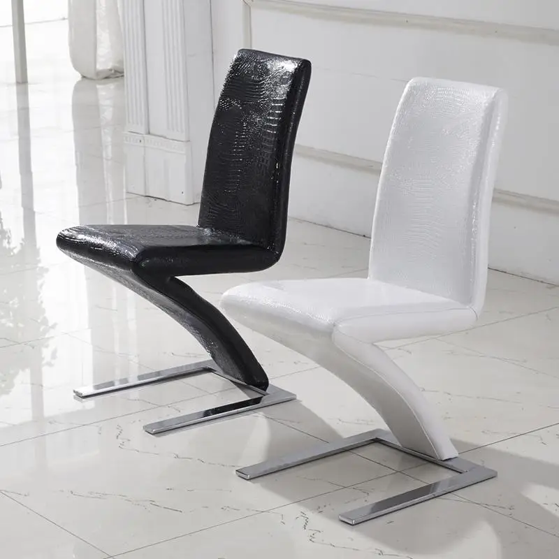 Модный обеденный стул из искусственной кожи в стиле русалки современный черный