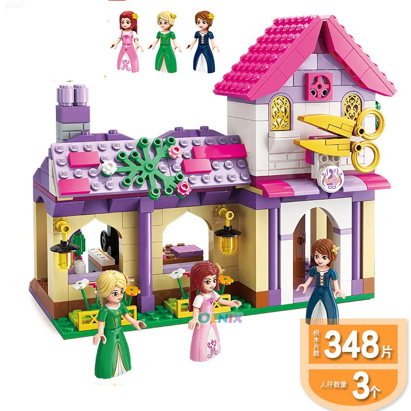 

Leah Angel Dress shop castle Building Blocks Bricks fit Education DIY Friends Princess kids girls toys Children gift