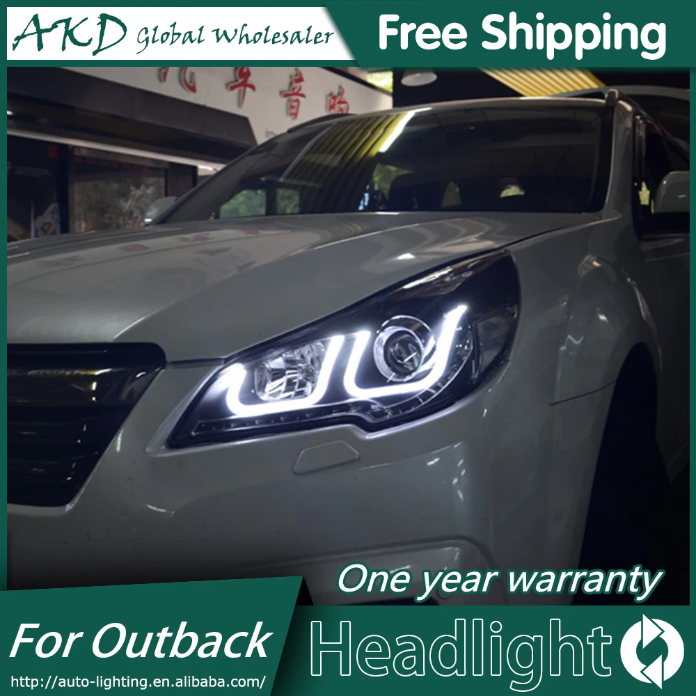 AKD автомобильный Стайлинг Для Sabaru Outback фары 2010- светодиодный фонарь светодиодный DRL Bi Xenon объектив Высокий Низкий луч парковка