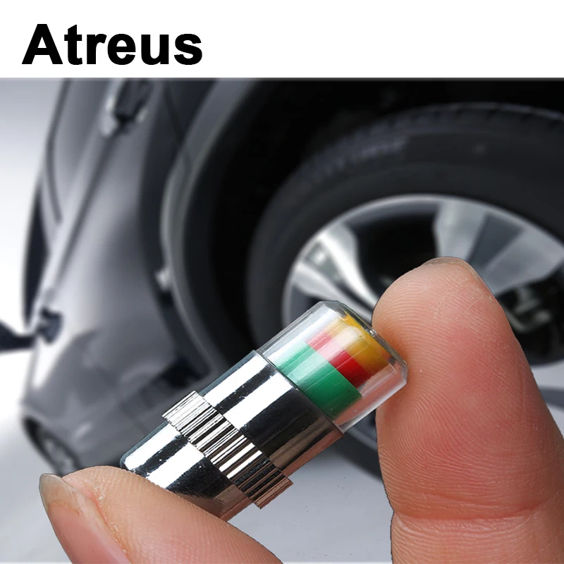 4X авто-Стайлинг автомобильных шин Давление мониторинга колпачок клапана на