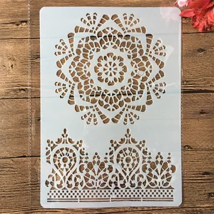 Трафареты A4 с короной и круглыми кольцами для творчества, слоев, рисования, скрапбукинга, штамповки, тиснения, альбомов, бумажных карточек, шаблонов