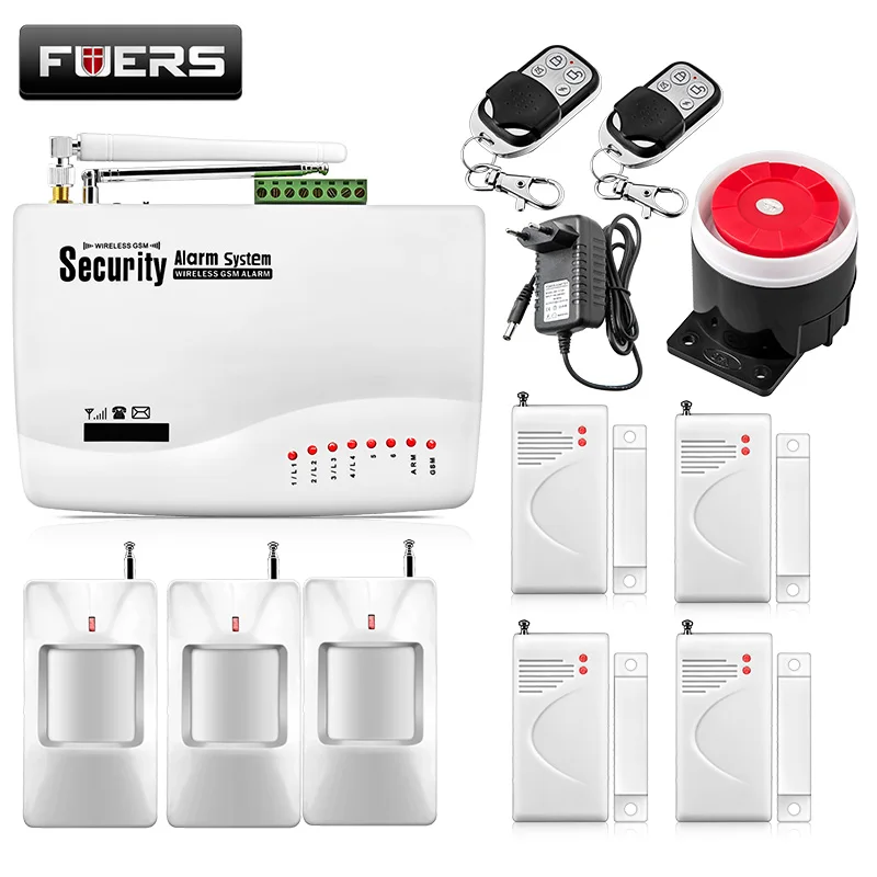 Беспроводная GSM сигнализация Fuers проводная с приложением|Комплекты для