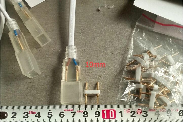 2 pin 6 мм 8 мм 10 мм 12 мм светодиодный полосы светильник булавки для 110V 220V SMD 5050 5630 3014 2835 Водонепроницаемый светодиодный лента RGB 4pin