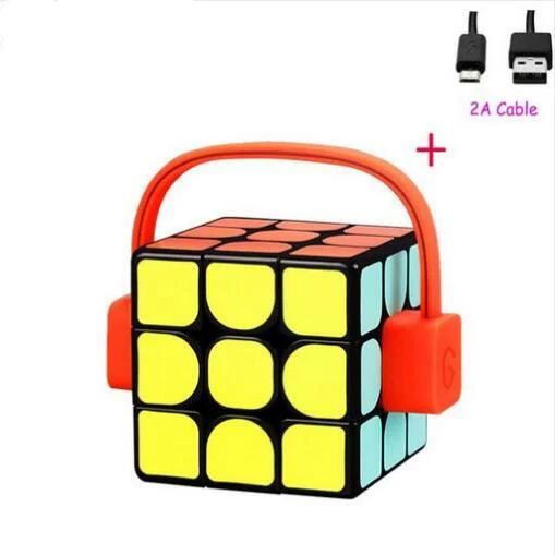 Xiaomi mijia Giiker Супер smart cube приложение remote comntrol Интеллектуальный Магический кубик паззлы обучающая красочная игрушечные лошадки для мужчин женщина - Цвет: Cube add USB Cable