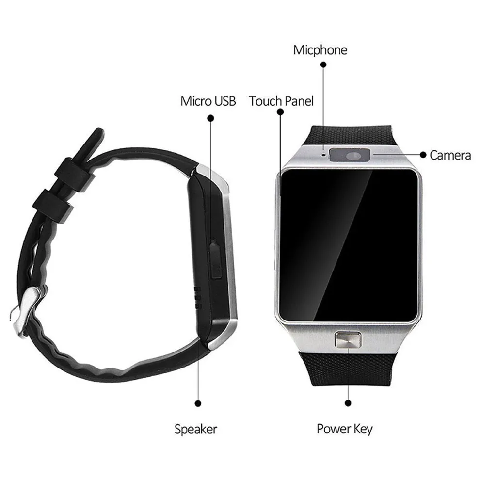 Оригинальные Смарт часы DZ09 Bluetooth Smartwatch С sim картой TF камера для Android IOS Watch
