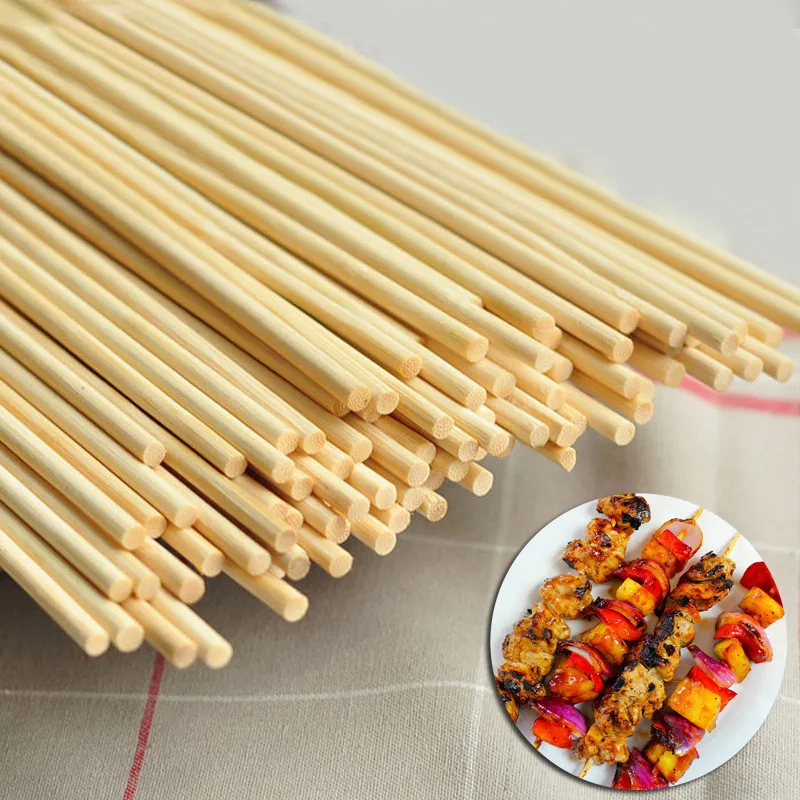 

500pcs/pack 30x3.5mm Bamboo Wooden BBQ Skewers Party Disposable Sticks Meat Food Long Catering Grill Forks outdoor camping tools