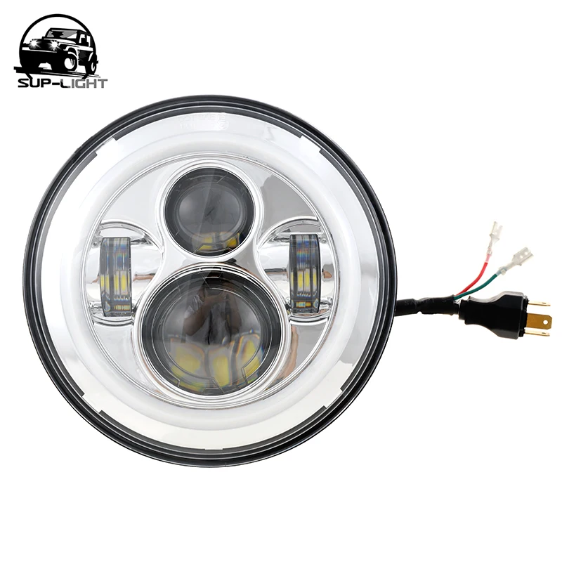 2 шт. 7 дюймовый круглый светодиодные фары для Jeep Wrangler 97-15 &quotсветодиодный 12v с H4