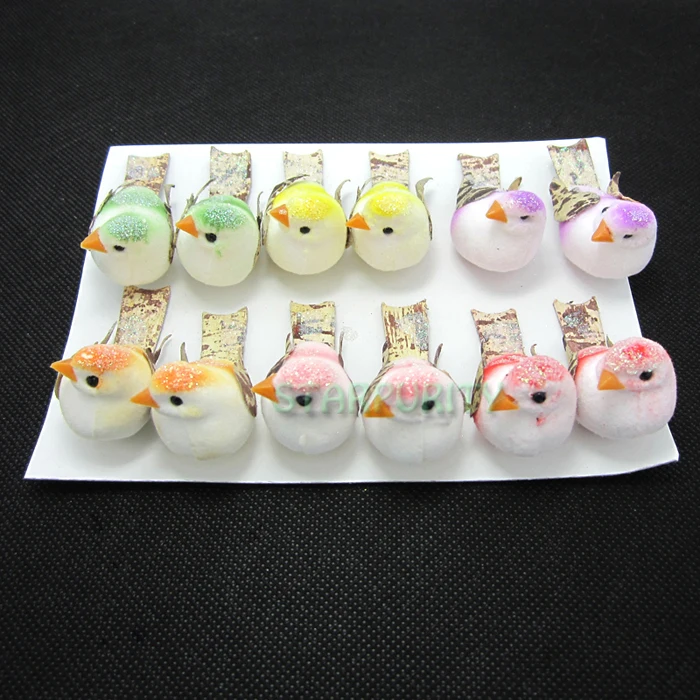 12 Шт./лот Красочные Мини Птицы Дети Ремесло Фотография Свадьбы Фестиваль DIY