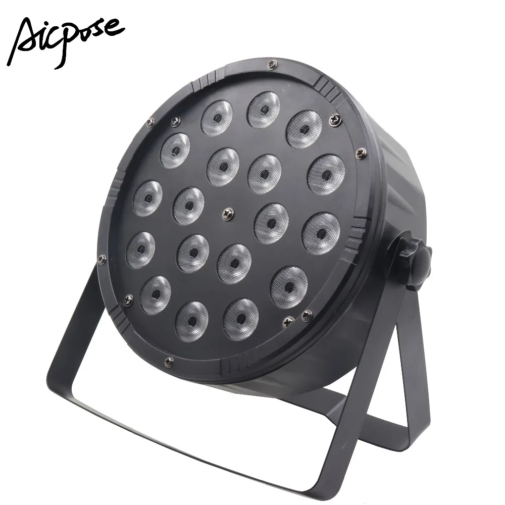 

10Pcs/lots 18x12W Led Par Lights RGBW 4in1 Flat Par Led With Flight Case DMX512 Disco Lights Professional Stage Equipment