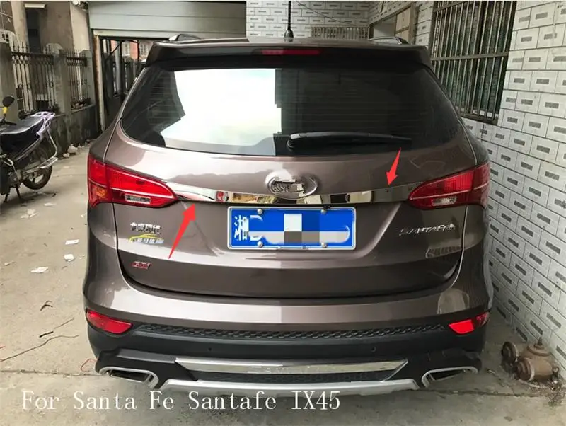 304 Нержавеющая сталь аксессуары подходят для hyundai Santa Fe Santafe IX45 2013 2014 2015 2016 Задняя