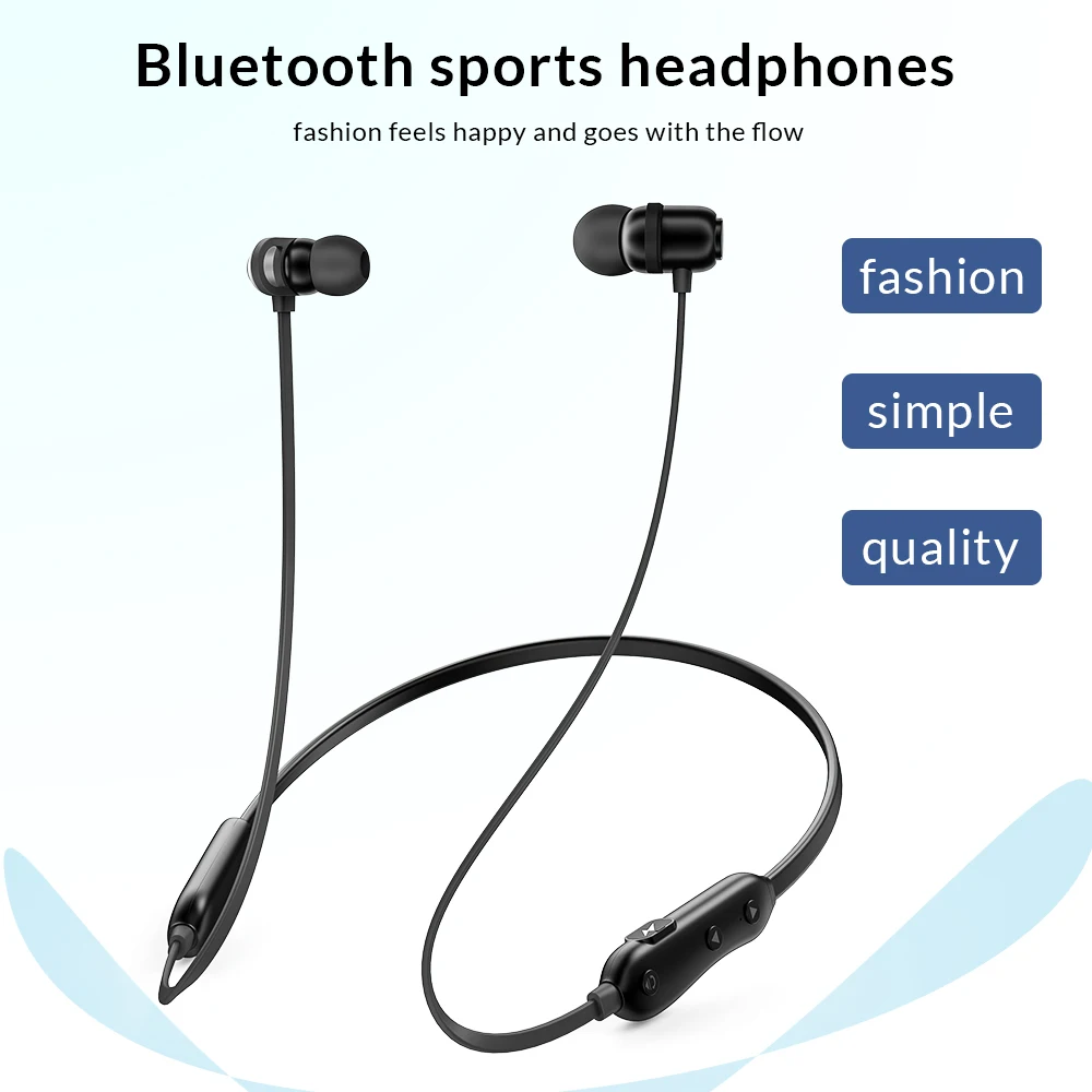 TOPK беспроводные наушники Bluetooth магнитные шейные гарнитура стерео спортивные с